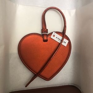 Coach Heart Bag Tag (Monogram Collection)